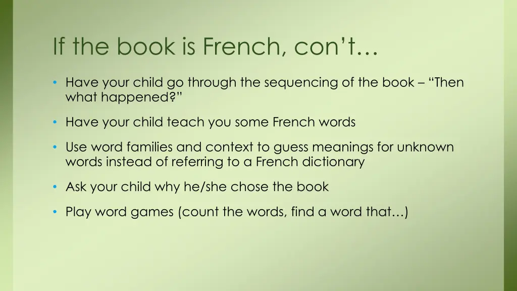 if the book is french con t