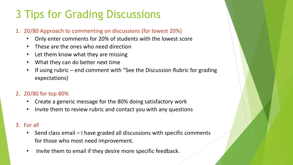 3 tips for grading discussions