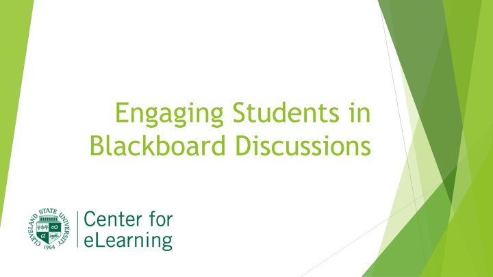 engaging students in blackboard discussions