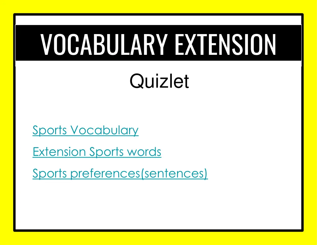 vocabulary extension quizlet