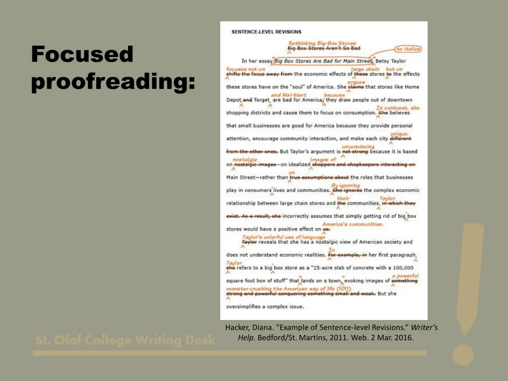 focused proofreading