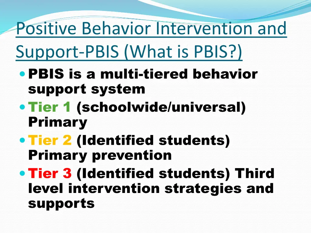 positive behavior intervention and support pbis