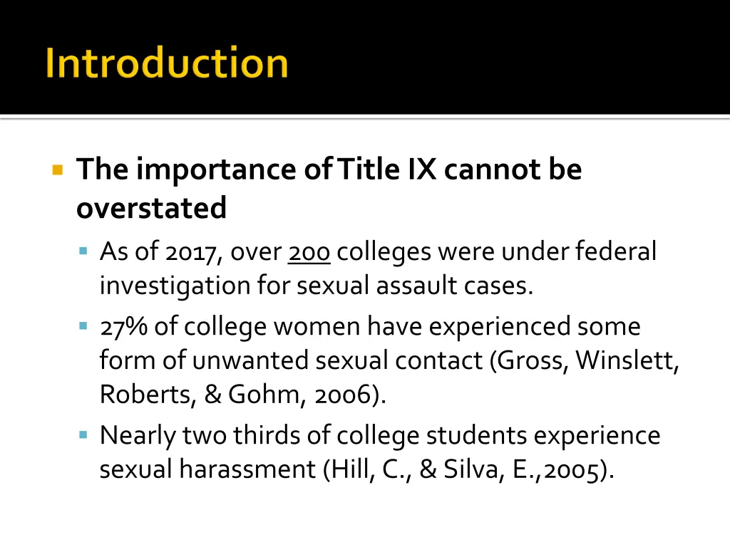 the importance of title ix cannot be overstated