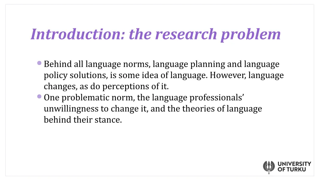 introduction the research problem