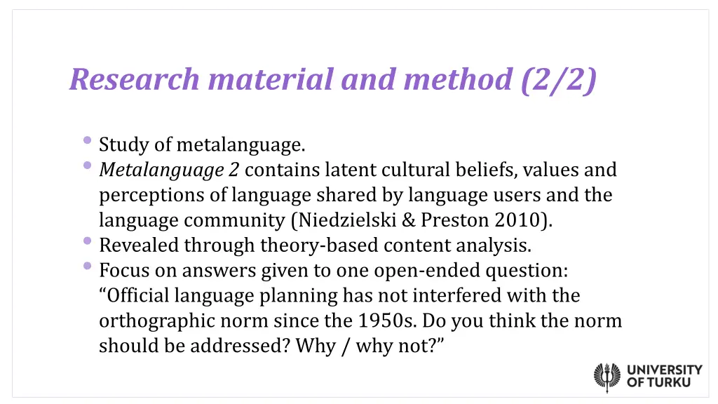 research material and method 2 2