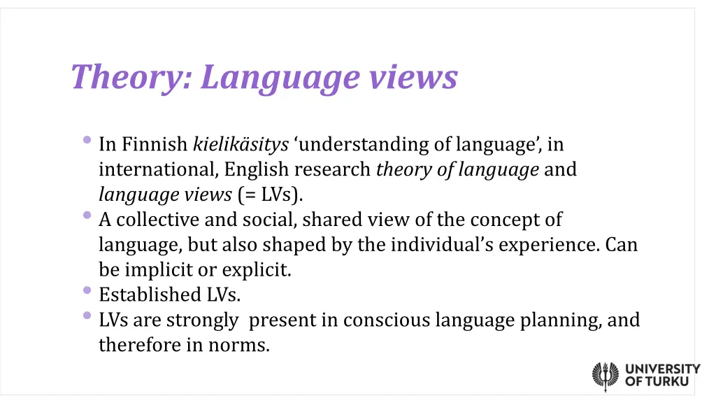 theory language views