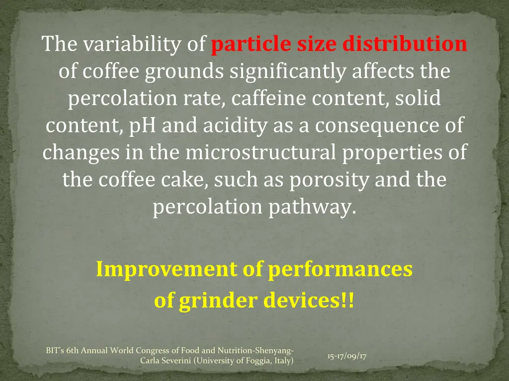 the variability of particle size distribution