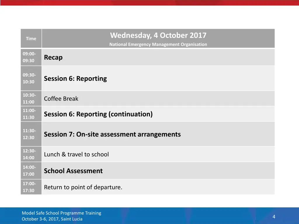 wednesday 4 october 2017 national emergency