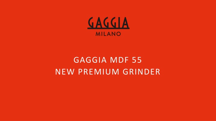 gaggia mdf 55 new premium grinder