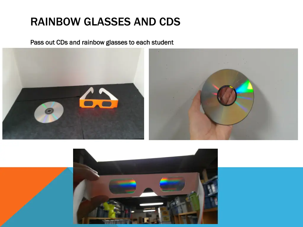 rainbow glasses and cds