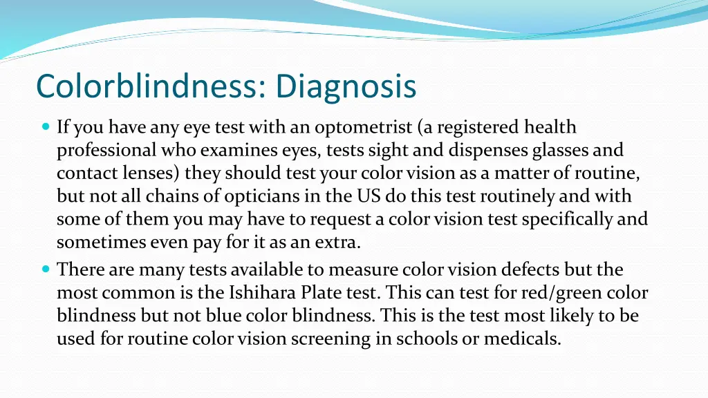 colorblindness diagnosis