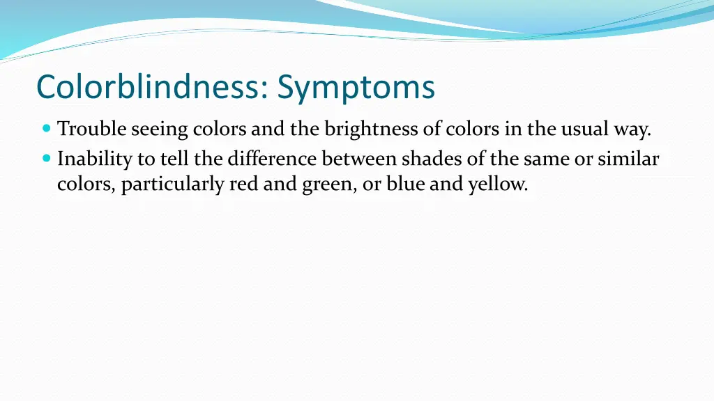 colorblindness symptoms