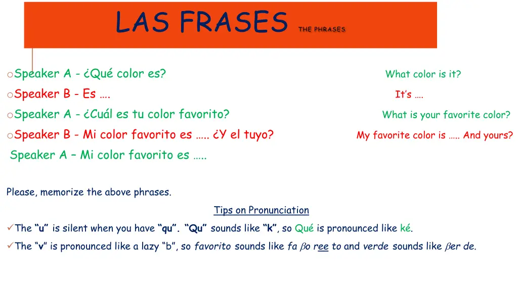 las frases the phrases