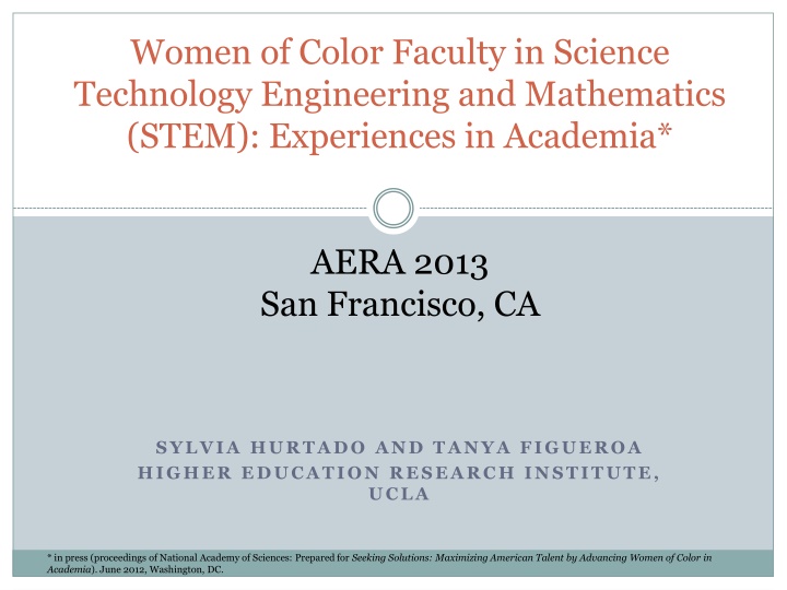 women of color faculty in science technology