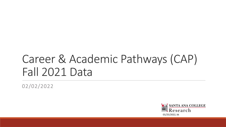 career academic pathways cap fall 2021 data