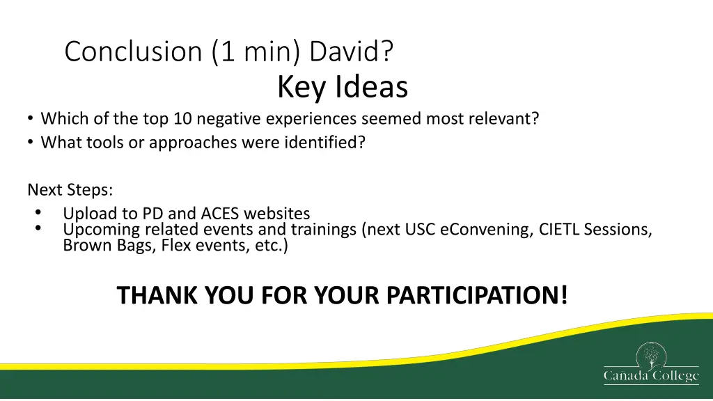 conclusion 1 min david