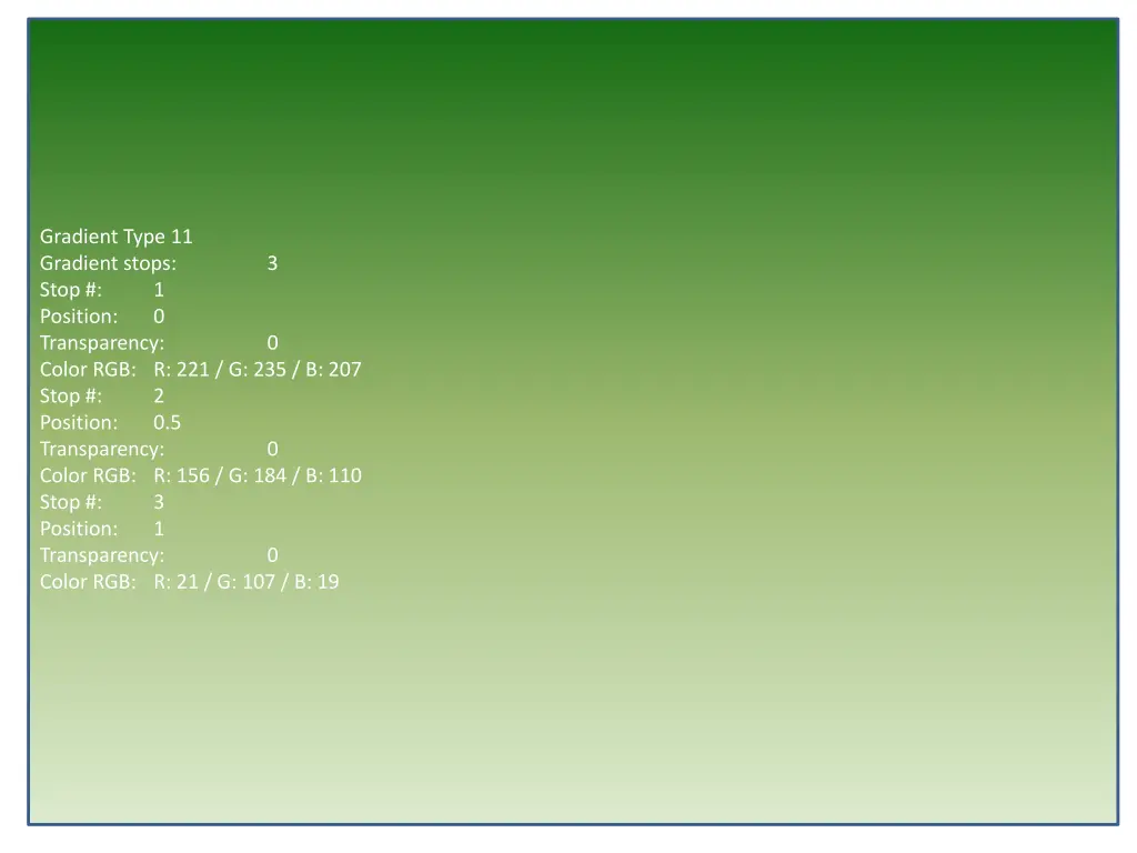 gradient type 11 gradient stops stop position