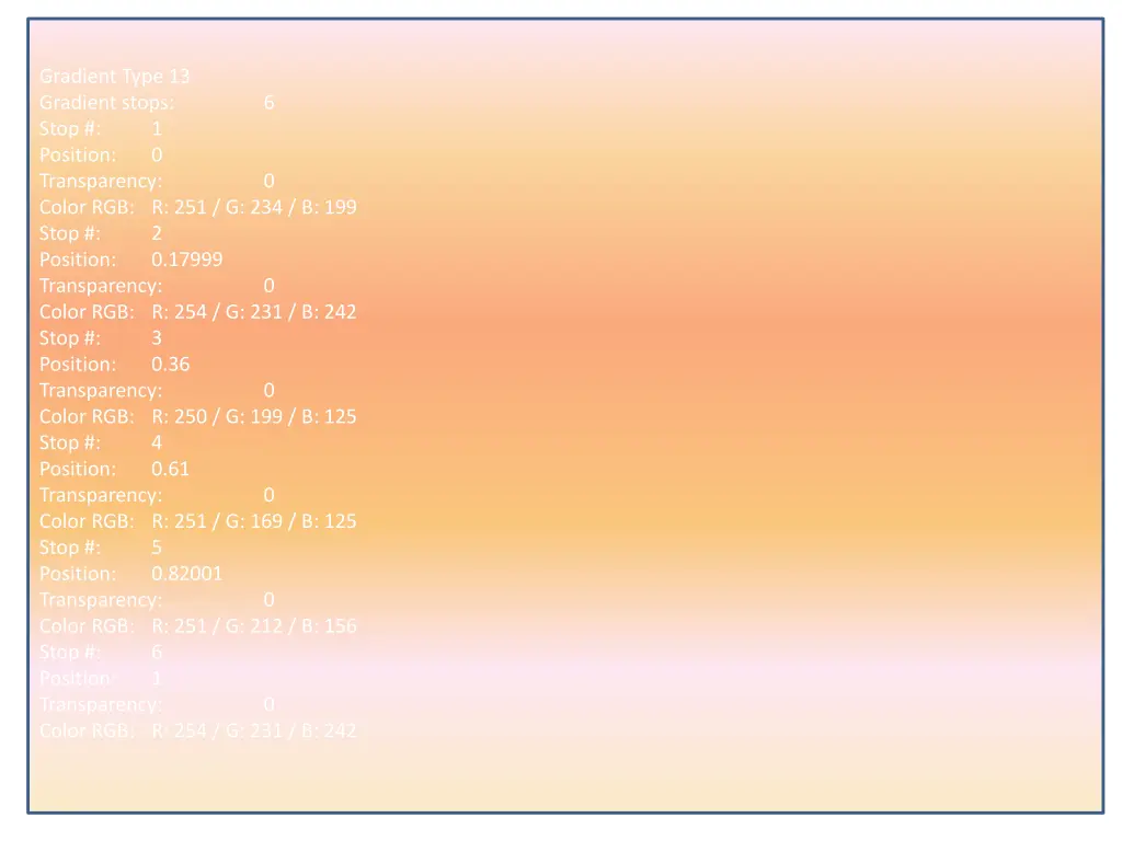 gradient type 13 gradient stops stop position