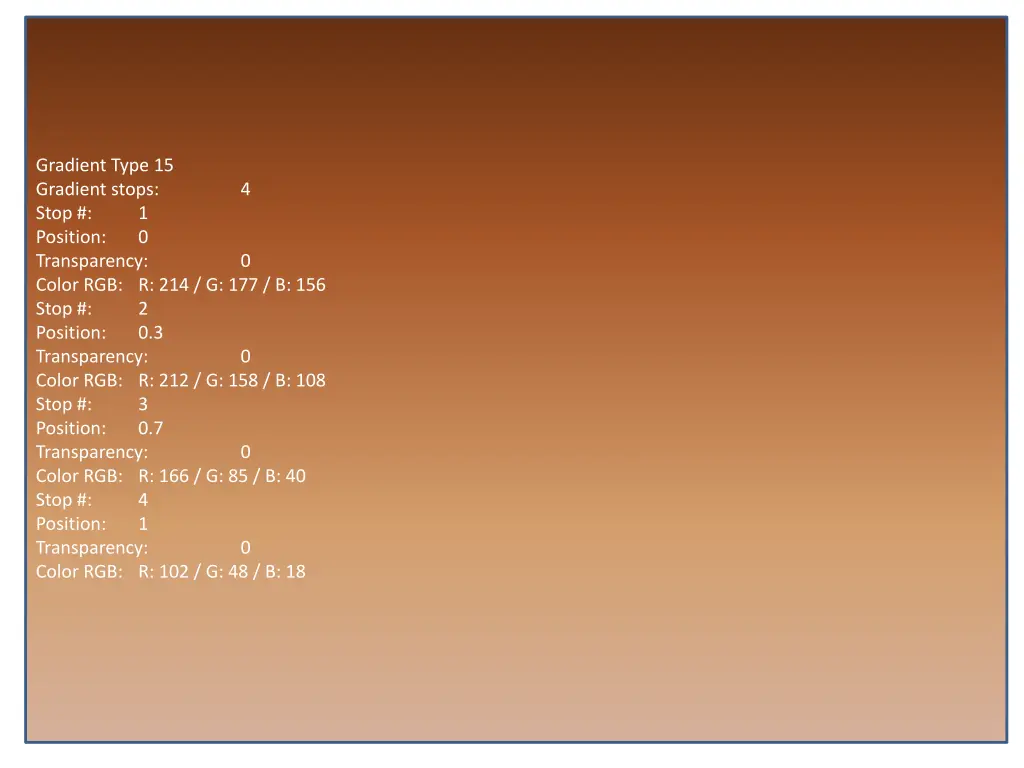 gradient type 15 gradient stops stop position