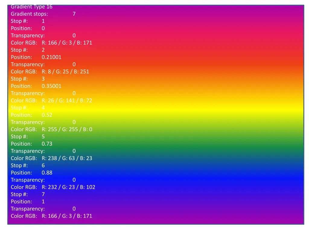 gradient type 16 gradient stops stop position