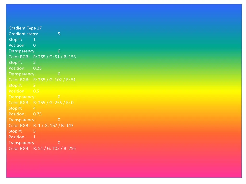 gradient type 17 gradient stops stop position