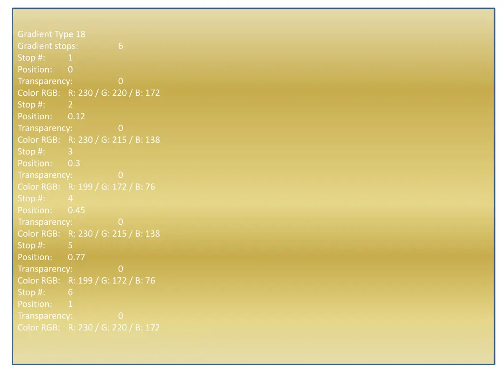 gradient type 18 gradient stops stop position