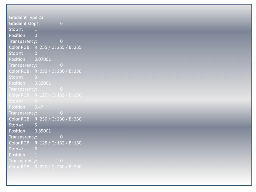 gradient type 23 gradient stops stop position