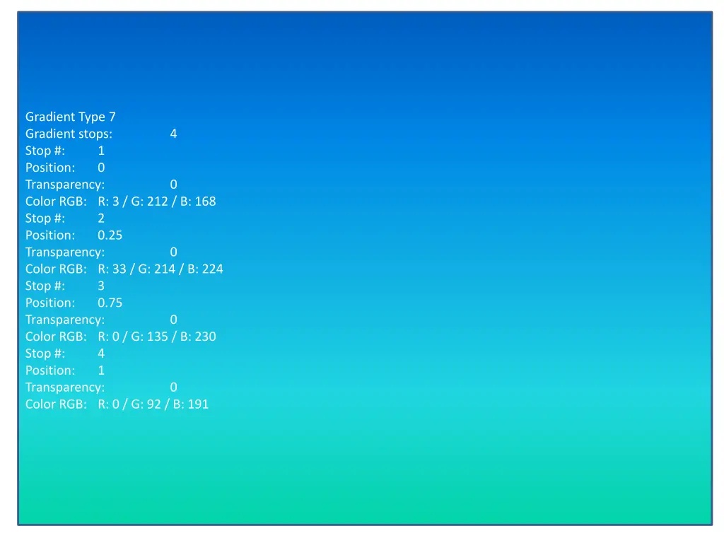 gradient type 7 gradient stops stop position