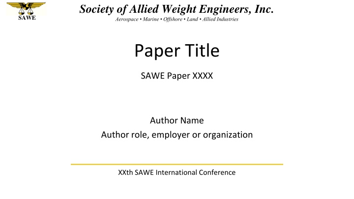 society of allied weight engineers inc aerospace