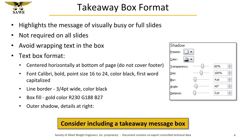 takeaway box format