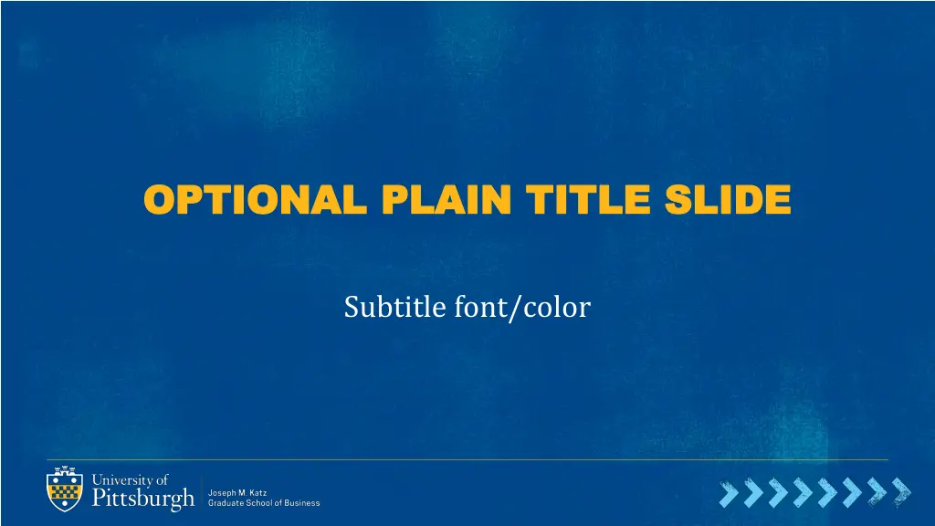 optional plain title slide optional plain title