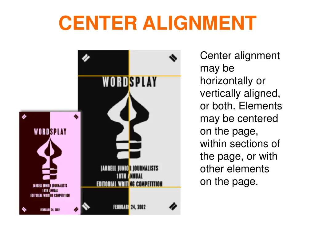 center alignment