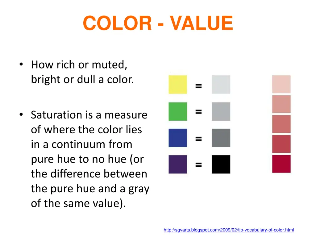 color value