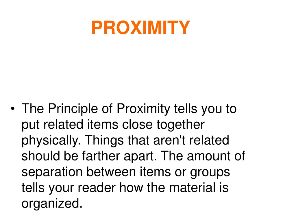 proximity