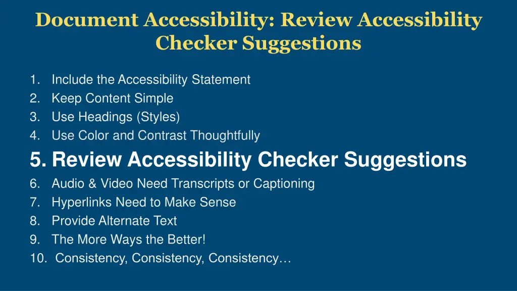 document accessibility review accessibility