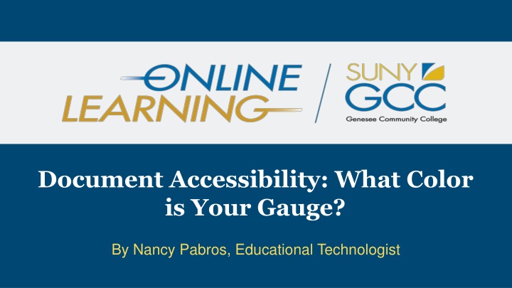 document accessibility what color is your gauge