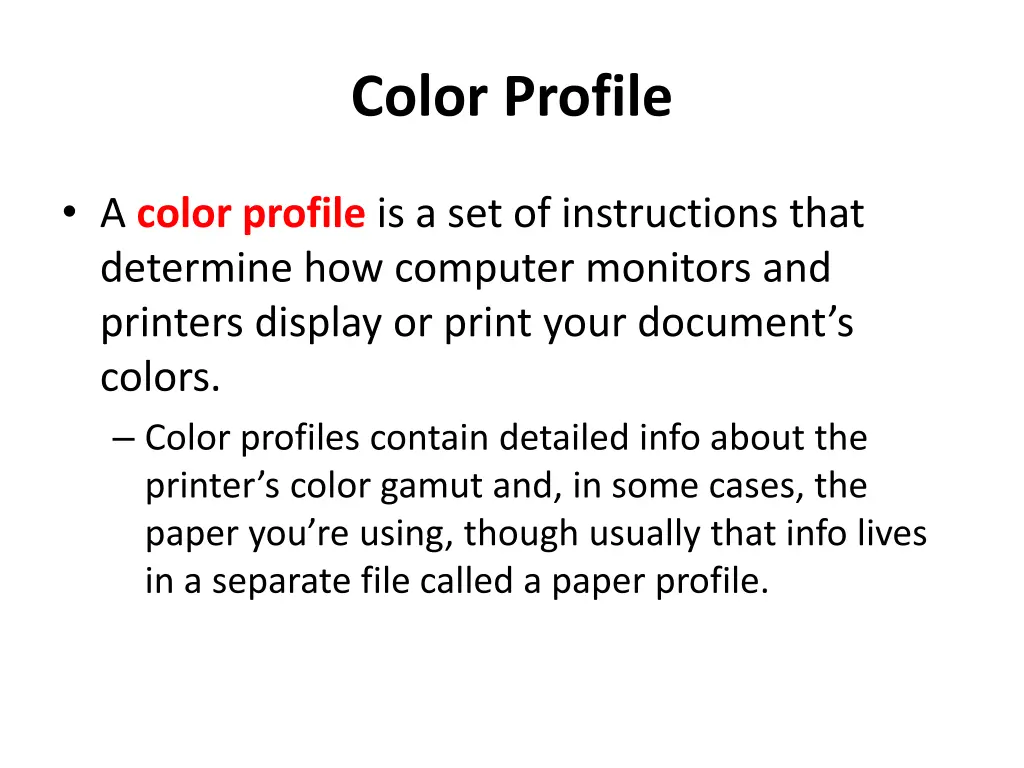 color profile