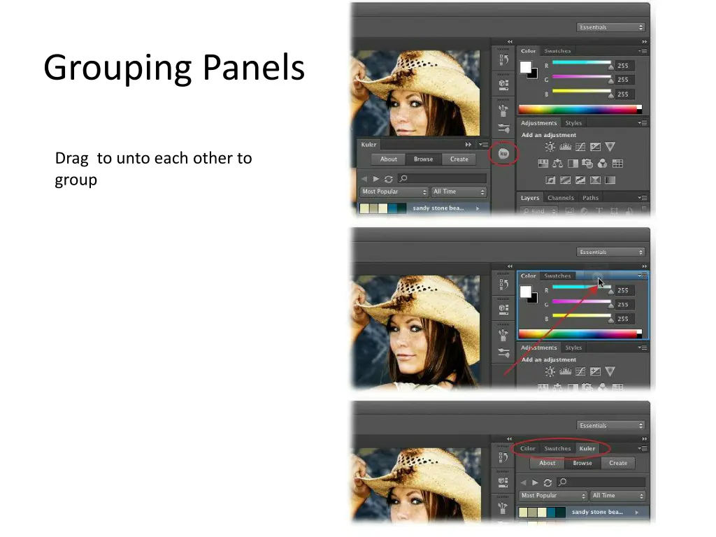 grouping panels