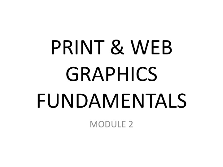 print web graphics fundamentals