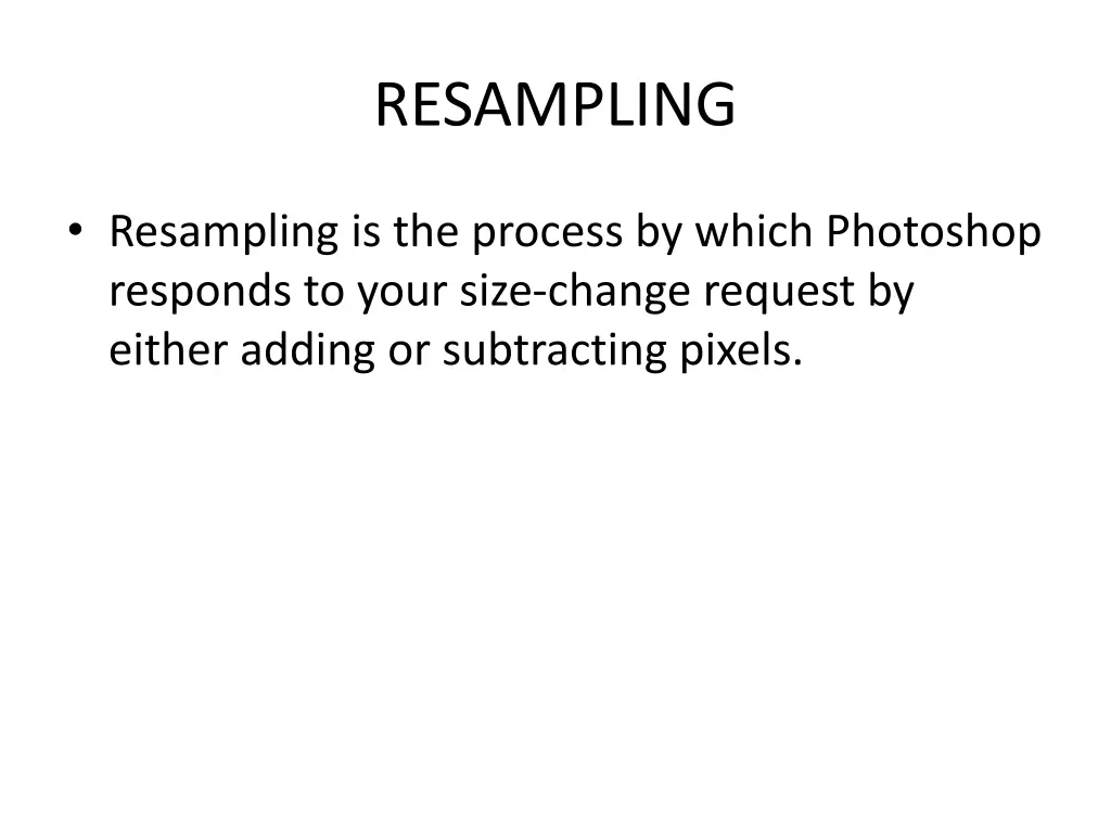 resampling