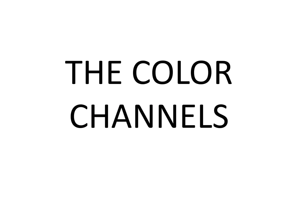 the color channels