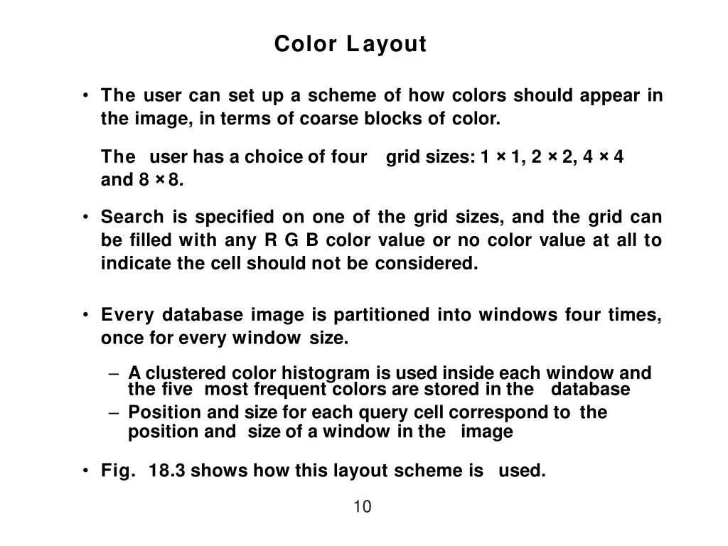 color layout