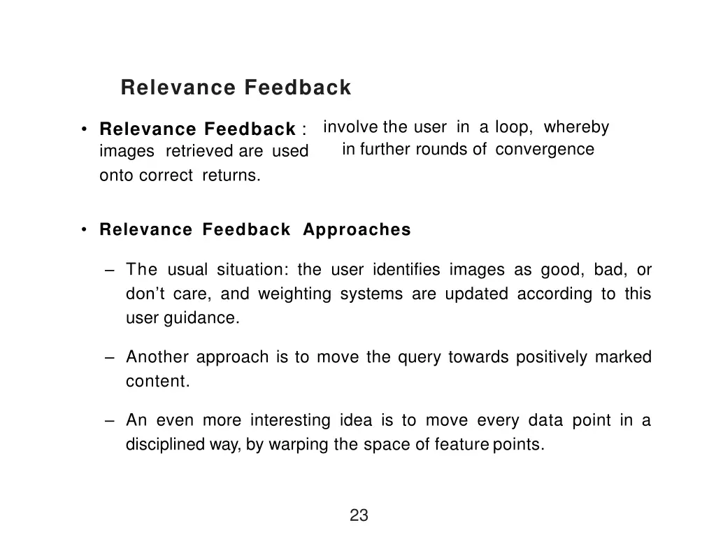 relevance feedback