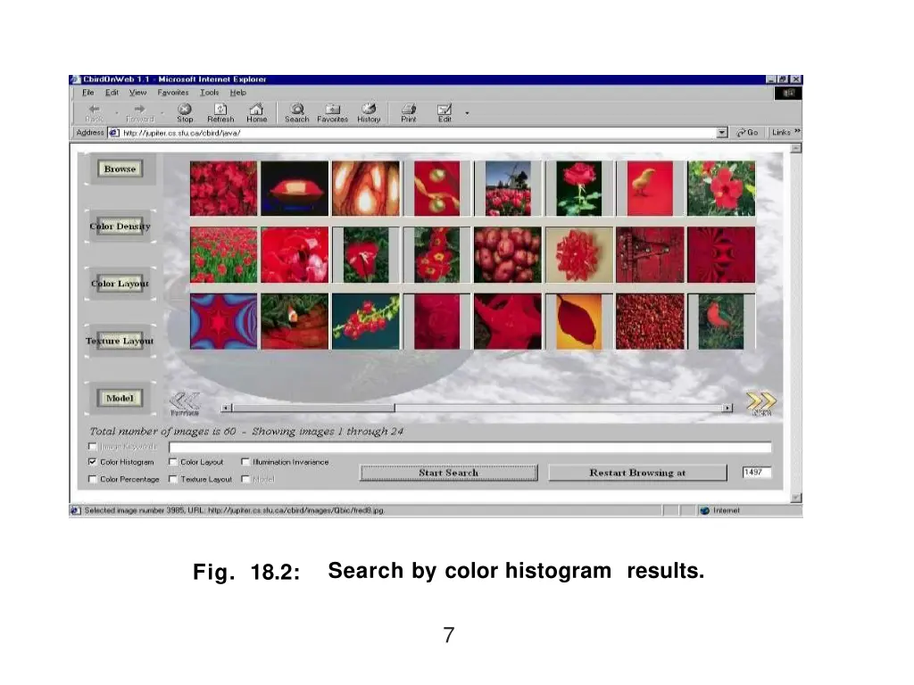 search by color histogram results