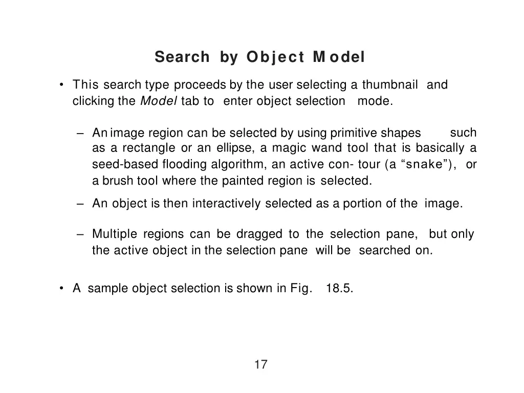 search by object m odel