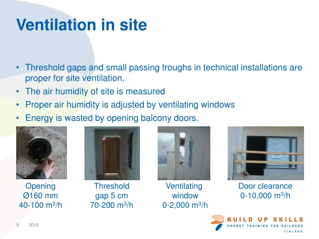 ventilation in site