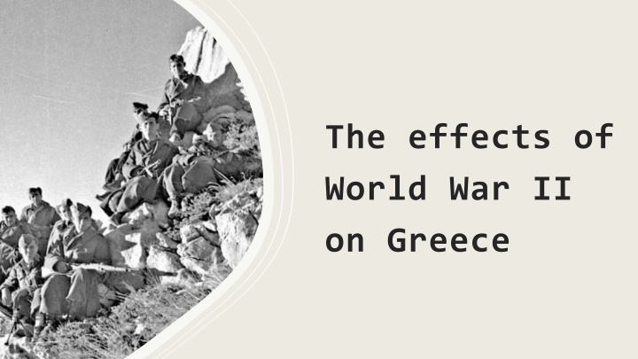 the effects of world war ii on greece