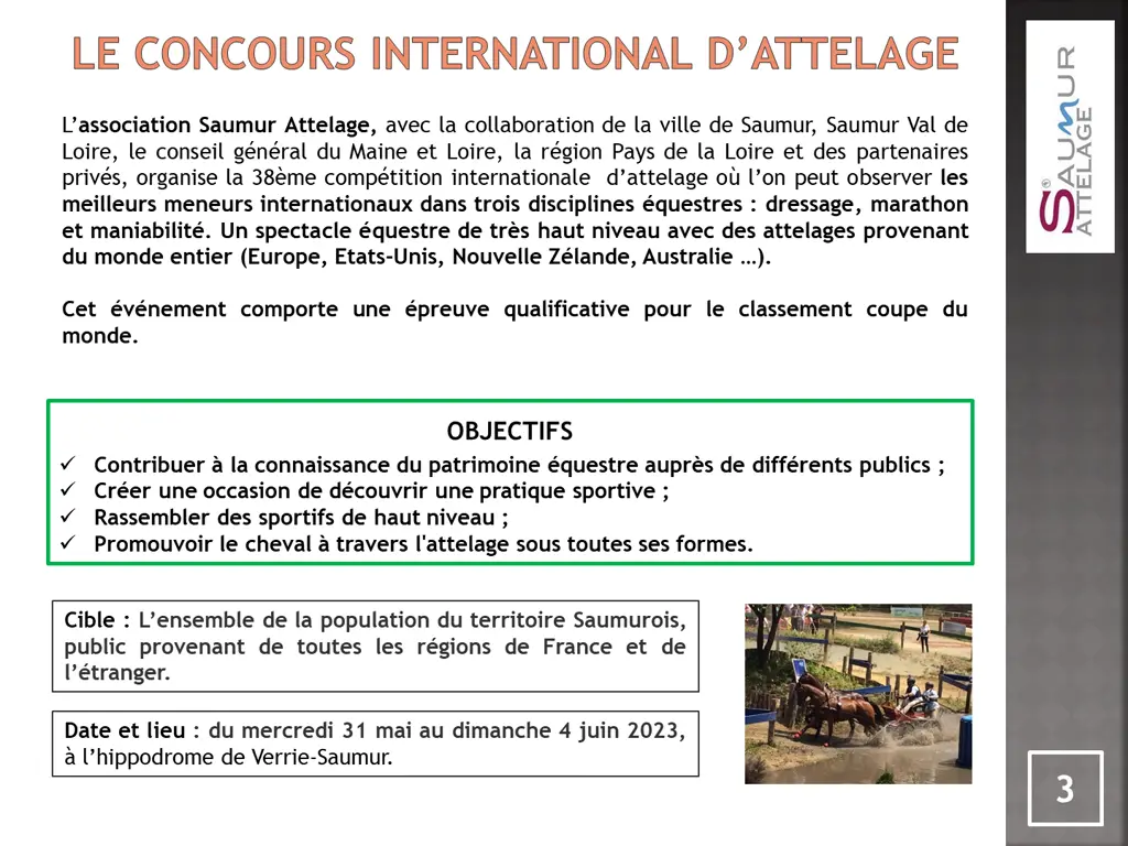 le concours international d attelage