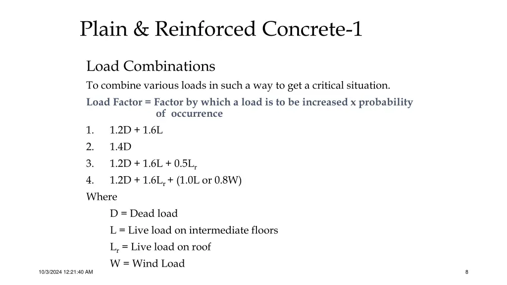 plain reinforced concrete 1 6