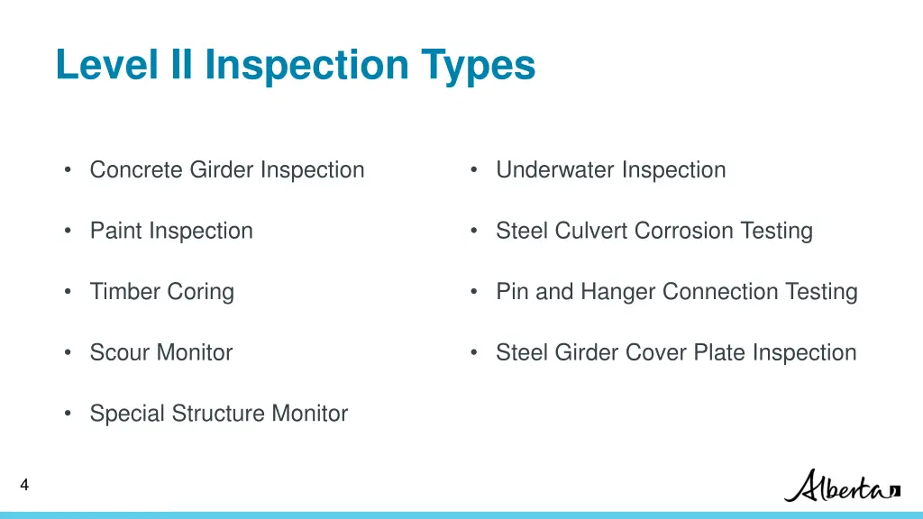 level ii inspection types 1